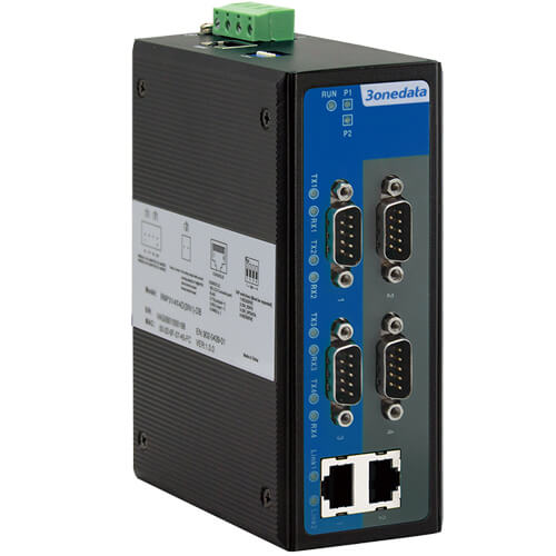 INP314T-4D(3IN1)-DB-2P(12-48VDC) | Bộ Chuyển Đổi 4 cổng 3IN1 (RS-232/485/422) sang 2 cổng Ethernet