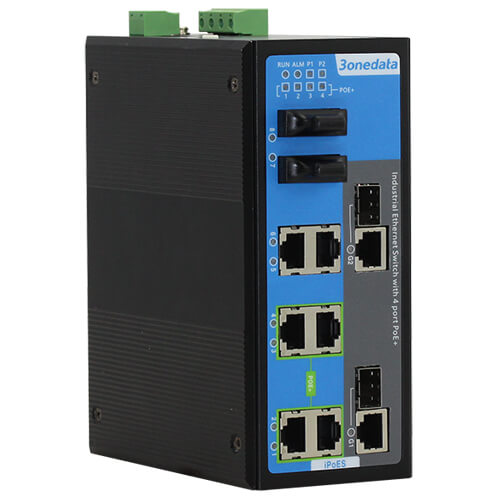 IPS3110-2GC-4T-4POE | Switch PoE cÃ´ng nghiá»‡p, Unmanaged, Layer 2, 2x1G Combo, 4x100M Copper, 4x100M PoE, 2x24VDC/48VDC