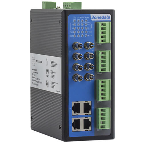 MES600-4T4F | Switch Công Nghiệp Quản Lý Ngành Điện, Layer 2, 4x100Mb Copper, 4x100Mb Fiber