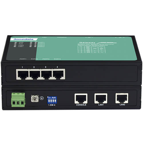 GW1114-4D(3IN1)-RJ45 | Bộ Chuyển Đổi Modbus Gateway 4 cổng 3IN1 (RS-232/485/422) sang 2 cổng Ethernet